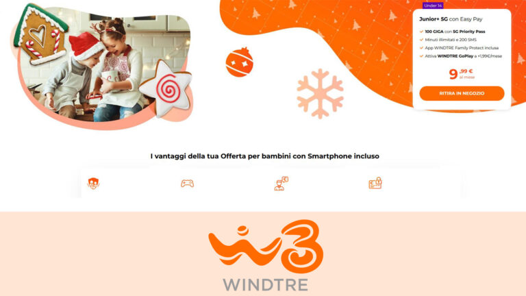 WINDTRE Junior+ 5G con Easy Pay